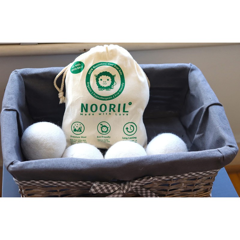 Nooril Tumble Dryer Balls Pack of 4 - Handmade Reusable
