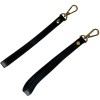 Comfort Axis Leather Black Wrist Strap with Golden Clasp for Purse Wallet Handbag  2 Pack