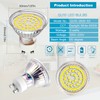 CQTLED GU10 LED Light Bulbs 5W,Daylight White 6000K 500LM,110-220V,120°Wide Angle,Replaces