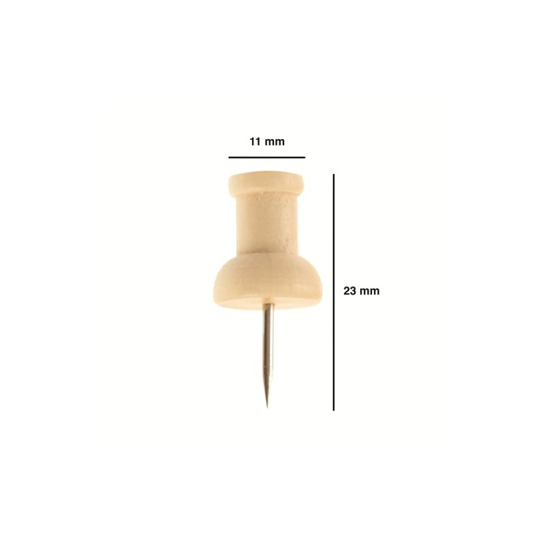 Bi-Office Earth Push Pins Wood Pack of 20