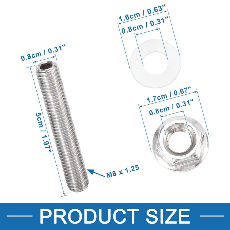 A ABSOPRO Exhaust Manifold Bolt Stud Hardware for Honda Civic