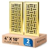 Ventyun Electroplated Floor Register,4" x 10" 2 Pack,Walkable Metal Vent
