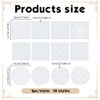 FREEBLOSS 12Pcs 6 * 6/5.5 * 5.5inch Plastic Sashiko Stencils,