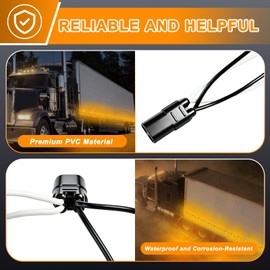 RVRVHOMM 150 Counts 2-Prong Double Female Bullet Plug Wire Harness Roll, 2 Prong Continuous Wire Harness 18 Gauge 6" Lead Spacing for Marker Light Clearance Lights Trucks & Trailers