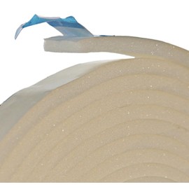Frost King L344H Poly Foam Self-Stick Weatherseal Tape with Open Cell & Maximum Compression, White 1-1/2in Wide x 1/4in Thick x 17ft Long