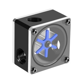 Computer Water Coolin Flow Meter, G1/4 Thread 6 Impeller 3 Ways Flow Meter Indicator, Used for Computer Water Cooling System