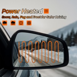 Right Passenger Side Door Mirror White (7 Pins) Fits For Hyundai Sonata 2011-2014 With Power Glass Manual Folding Heated Turn Signal Replace for 87620-3Q110 HY1321168