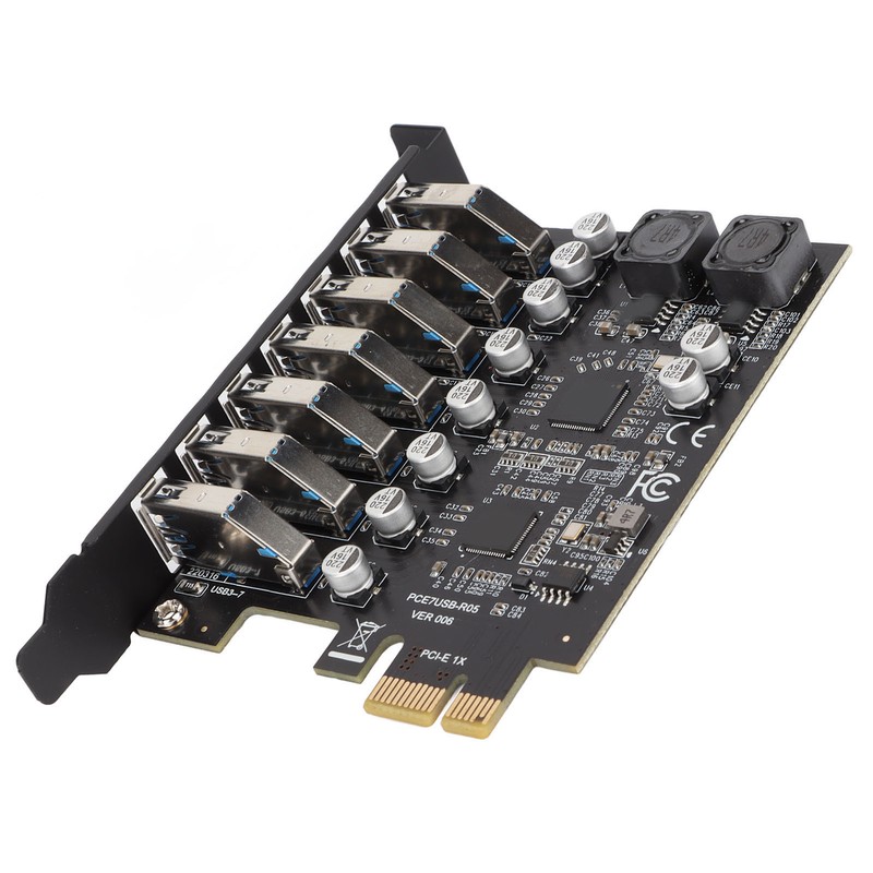 7 Port PCIE Expansion Card 7 Ports USB 3.2 GEN1