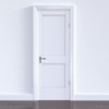 VIBE Round Bar Lever Euro on Polished Anodised Aluminium Door