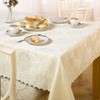 Emma Barclay Damask Rose - Jacquard Table Cloth in Cream