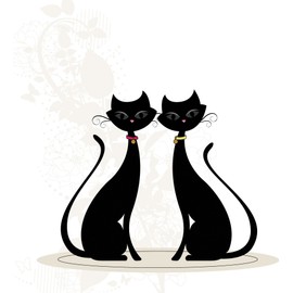 Twizler Blank Card For Her with Cats – Happy Birthday Card – Anniversary Card – Congratulations Card – Good Luck Card – Thank You Card – Engagement Card, Wedding Card – Valentines Card