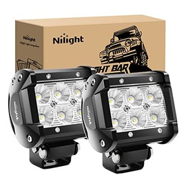 Nilight Barras de Luz LED de 10.2 cm, 18 W, Luz de Inundación, Paquete de 2, 60001F-B