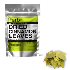 HerbLk Premium Ceylon Cinnamon Dried Leaves (0.5 Oz / 15g) 30+ Whole Leaves, 100% Natural Leaves, Loose Leaf Tea, Organic, No Additives, No Caffeine, Vegan, Non-GMO, From Sri Lanka