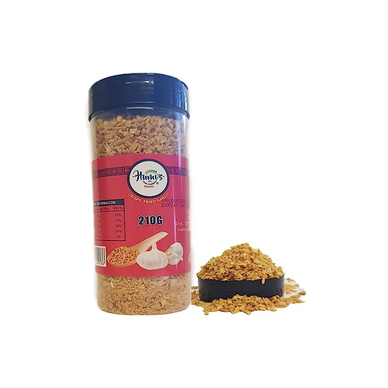 Humis Crispy Fried Garlic| 210 Gram |Fried Garlic Granules|