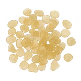 PATIKIL Glowing Stones, 100 Pcs Glow in the Dark Rocks for Indoor Outdoor Fish Tank Decorations Garden Yard Landscaping Gifts for Friends, Orange Yellow