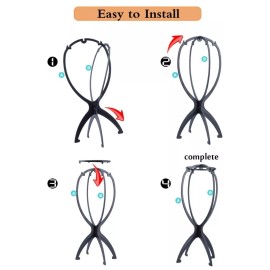 Estetica Case Of 12 Wig Hat Stands Black Brand New Each One Sealed In Package