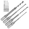 4pcs Square Hole Drill Bits 1/4 5/16 3/8 1/2 Wood