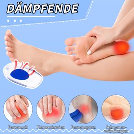 Heel Spur Insoles Gel, 3 Pairs Soft Gel Heel Cushions, Heel Pads Heel Protection for Shoes, Insoles Heel Spurs Women and Men, Gel Cushion Orthopaedic for the Heel and Achilles Tendon, L