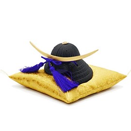 Mini Helmet Ornament Date Masamune (Black & Gold Zabuton)