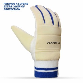 DSC Player Edition Cricket Wicket Keeping Inner Gloves (White and Blue, Size: Boys) | Material: Ultra Light Foam, Polyurethane | for Wicket Keeping | Lightweight