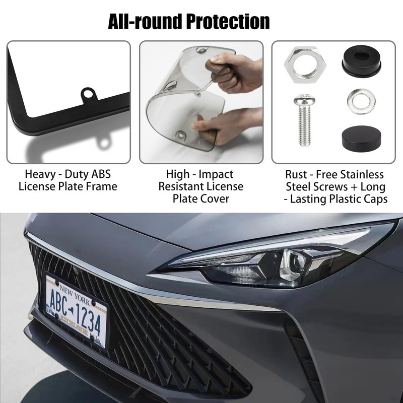 License Plate Covers & Frames,2 Pack License Plate Covers and