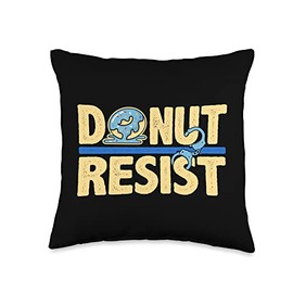 Donut Resist, Law Enforcement For Men Women, Cop Funny Throw Pillow