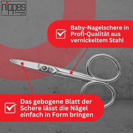 Nippes Solingen Baby Nail Scissors 1 Piece Nickel Plated Steel 8cm