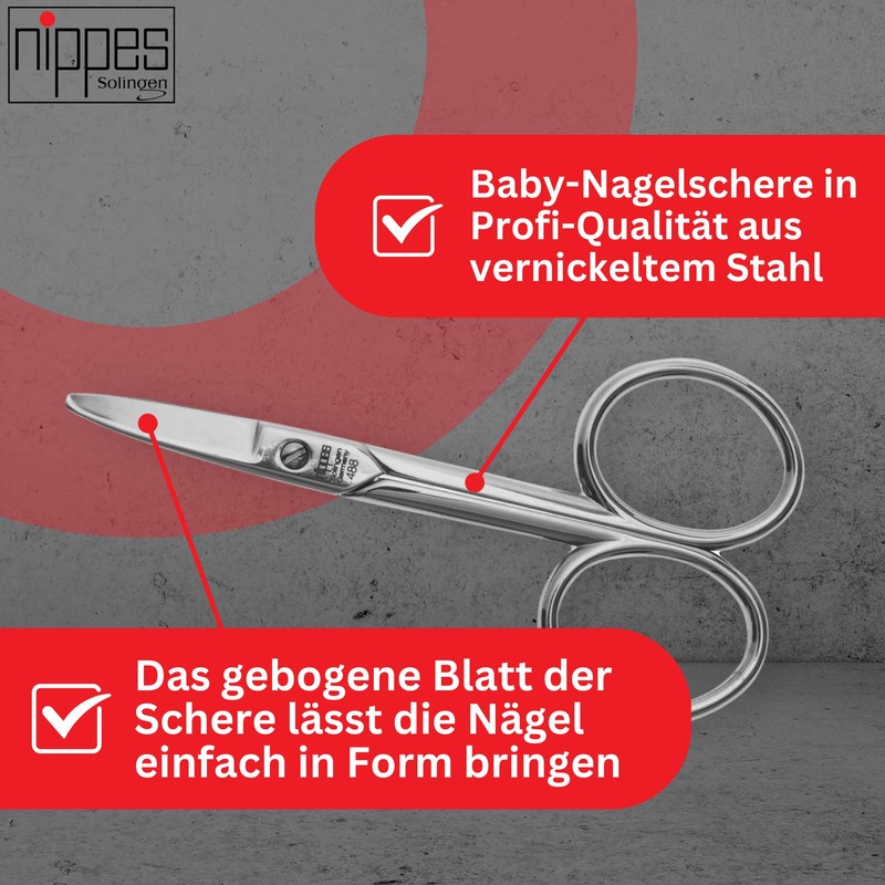 Nippes Solingen Baby Nail Scissors 1 Piece Nickel Plated Steel