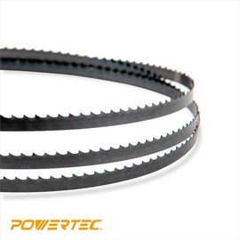 POWERTEC 70-1/2 Inch Bandsaw Blades, 1/2" x 3 TPI Band Saw Blades for Sears Craftsman 21400 and Rikon 10-305, 10-3061 10" Band Saw for Woodworking, 2 Pack (13186-P2)
