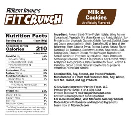 Fit Crunch FITCRUNCH Snack Size Protein Bars, World's Only 6-Layer Baked Bar, Just 3g of Sugar & Soft Cake Core (9 Count, Milk & Cookies)