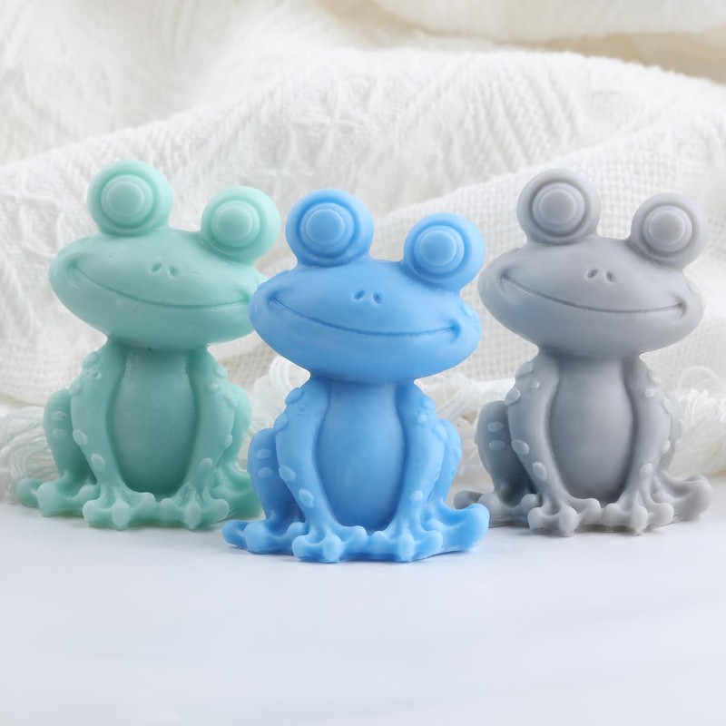3D Frog Candle Mold Frog Animal Silicone Resin Casting Molds