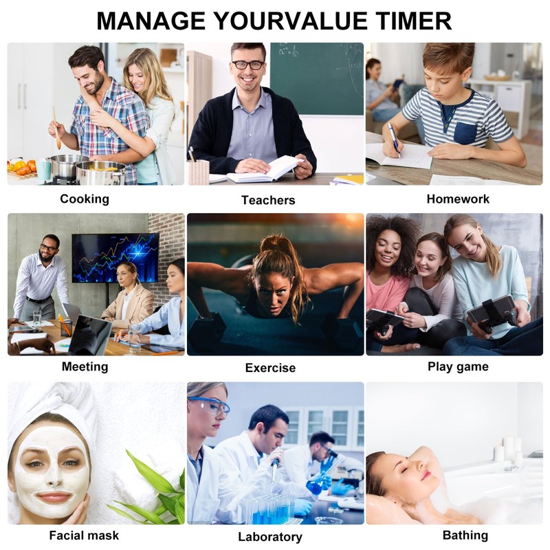 Digital Kitchen Timer, Egg Timer, Kitchen Timer, Digital Magnetic Stopwatch