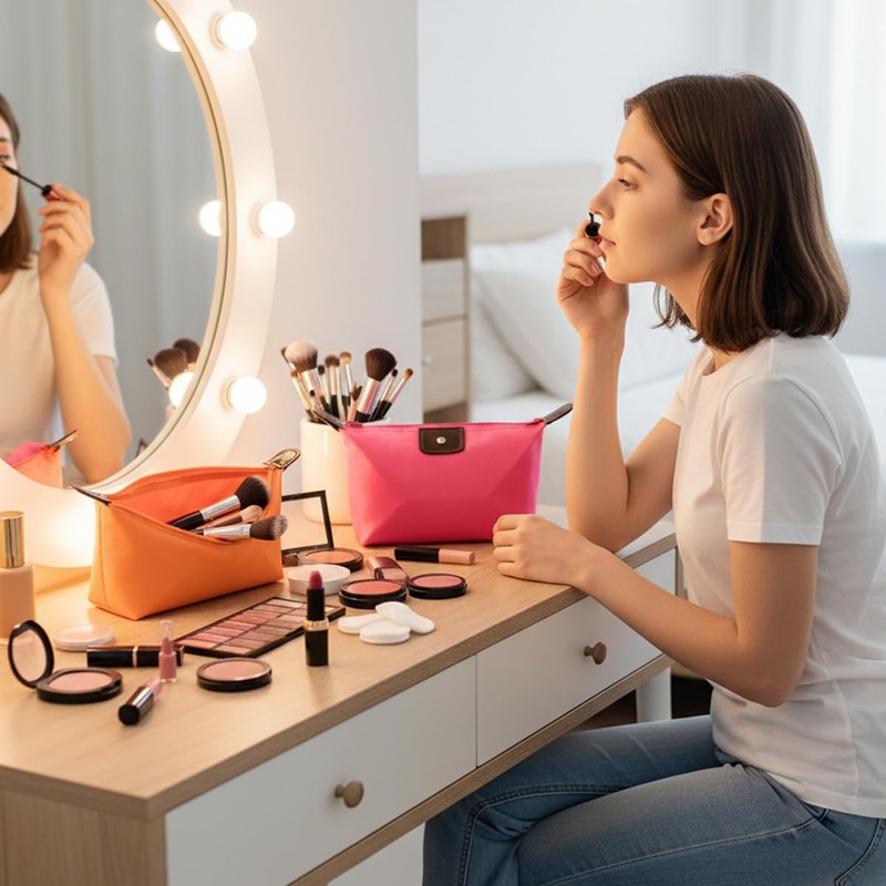 10 Piezas Bolsa de Cosmeticos de Viaje Mujer Impermeable
