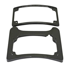 Custom Dynamics BLACK Turn Signal Eliminator Kit™ for Harley Touring Models - LED illuminated, curved license plate frame and tail light mount