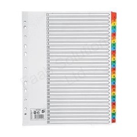 5 Star Maxi Index Extra-wide 150gsm Card with Coloured Mylar Tabs 1-31 A4 White