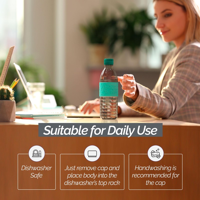 Copco Plastic Water Bottle with Chug Lid, Reusable, BPA Free,