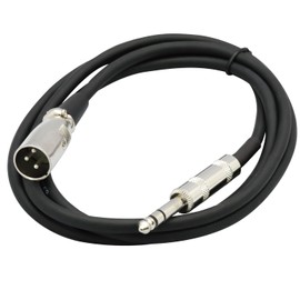 Kikutani TECH Line Cable, Terminal Configuration for Connecting Audio Interface to Monitor Speaker, TRS Male to XLR Male 1.5m TXTR-1.5