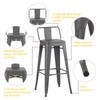 YOUNIKE 30 Inches Metal Barstools Counter Height Bar Stools Set
