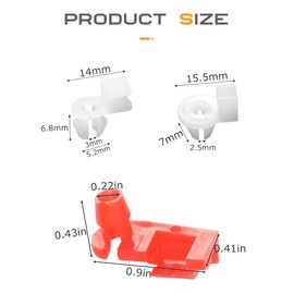 Flaconi 24PCS Car Door Handle Rod Clip,Plastic Clips for Car Doors,Gm Door Latch Clips,Car Door Lock Latch Clips Replacemen,Fit for 2.0 to 3.5 mm Rod and 5.5 to 6.5 mm Hole