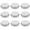 9 Pack Lip Balm Tins - 0.35 oz Empty Metal
