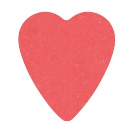 Exotic Plectrums Delrin Red Guitar Or Bass Pick - 0.50 mm Light Gauge - Premium Made In USA - 323 Heart Shape - 1 Pack, Delrin-USA-Red-.50mm-323-Heart-1-Pack