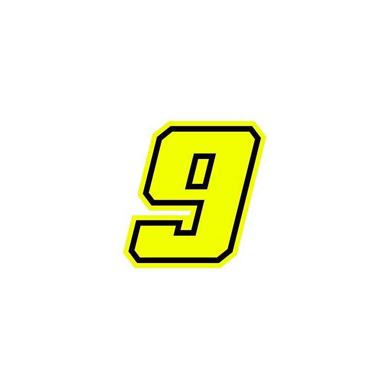 4R Quattroerre.it 13389 Number Racing 9 Moto GP Fluorescent Yellow