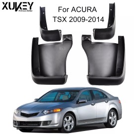 Xukey 4X Front Rear Mud Flaps Splash Guards Fender Mudguard For 2009-2014 Acura TSX