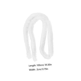TEHAUX Faux Fur Ribbon Trim Plush Faux Fur DIY Accessory for Clothing Costumes Safe Material Elegant Decorative Touch for Craft Projects White Rabbit Style