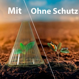 BigDean Plant Hat Plant Aid Plant Bell Green Frost Protection Plant Protection Against Snails Birds Pests Sun Protection Sun Hat Plant Hat (Pack of 48)