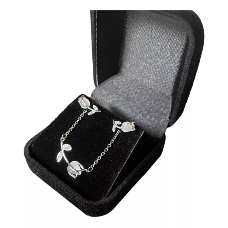 TENDER LIHOME Set Collar Y Aretes De Tulipan Chapado En