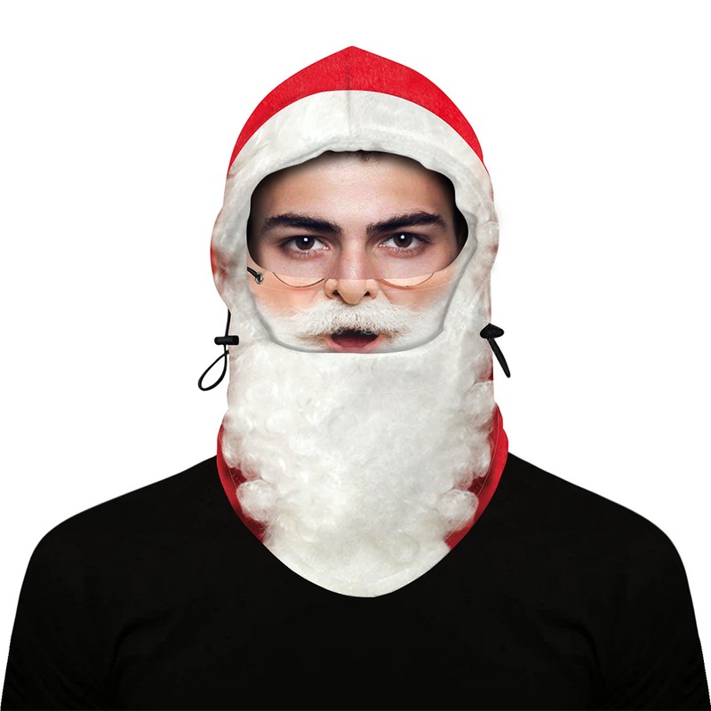 Christmas Printing Face Cover Balaclava Neck Gaiter Adjustable Face Scarf