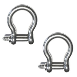 Stainless Steel 316 Forged Bow Shackle (2 Pieces 1/2" 12mm Forged Bow Shackles)