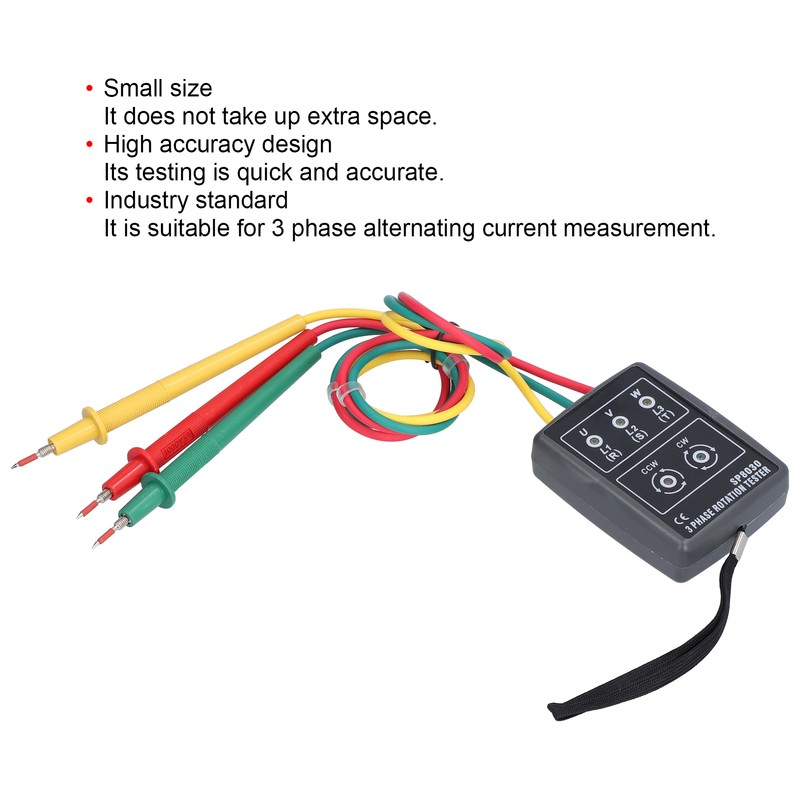SP8030 3 Phase Rotation Meter High Accuracy Portable Industrial Phase