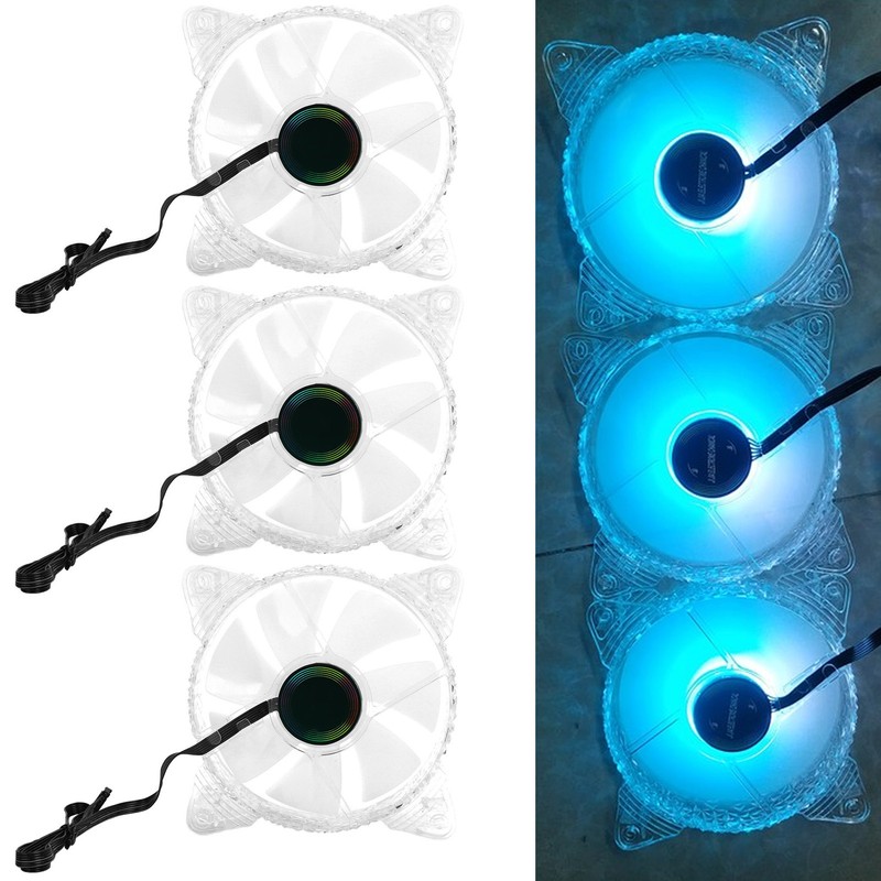 RGB MultiColor CPU Cooling Fan Computer Case Cooler Fan Ventilator